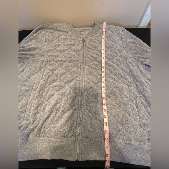 🔥Calvin Klein Quilted Fleece Gray Women's Jacket Sz 2X NWOT 🔥 - Picture 4 of 5